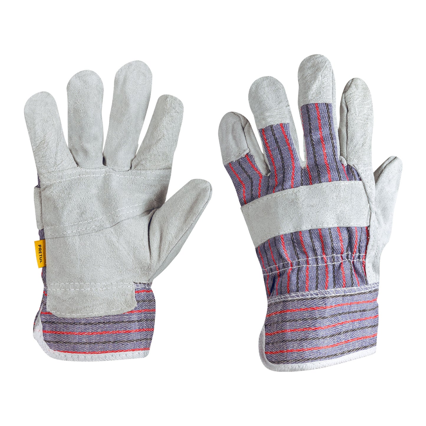 Guantes de carnaza y loneta talla grande Pretul