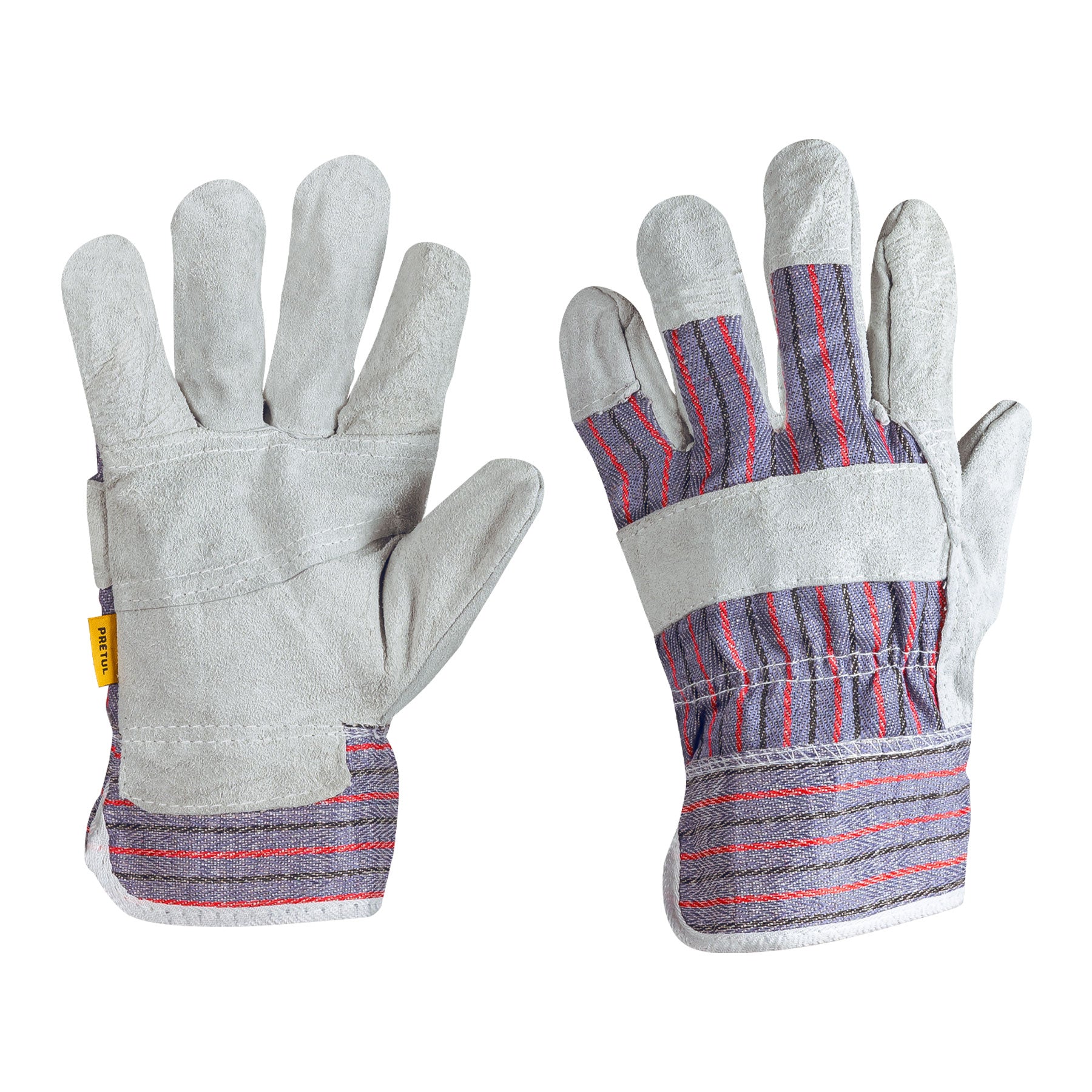 Guantes de carnaza y loneta talla grande Pretul