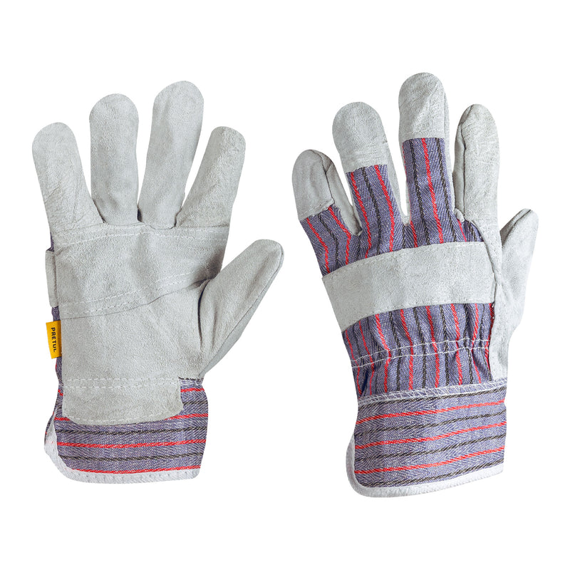 Guantes de carnaza y loneta talla grande Pretul