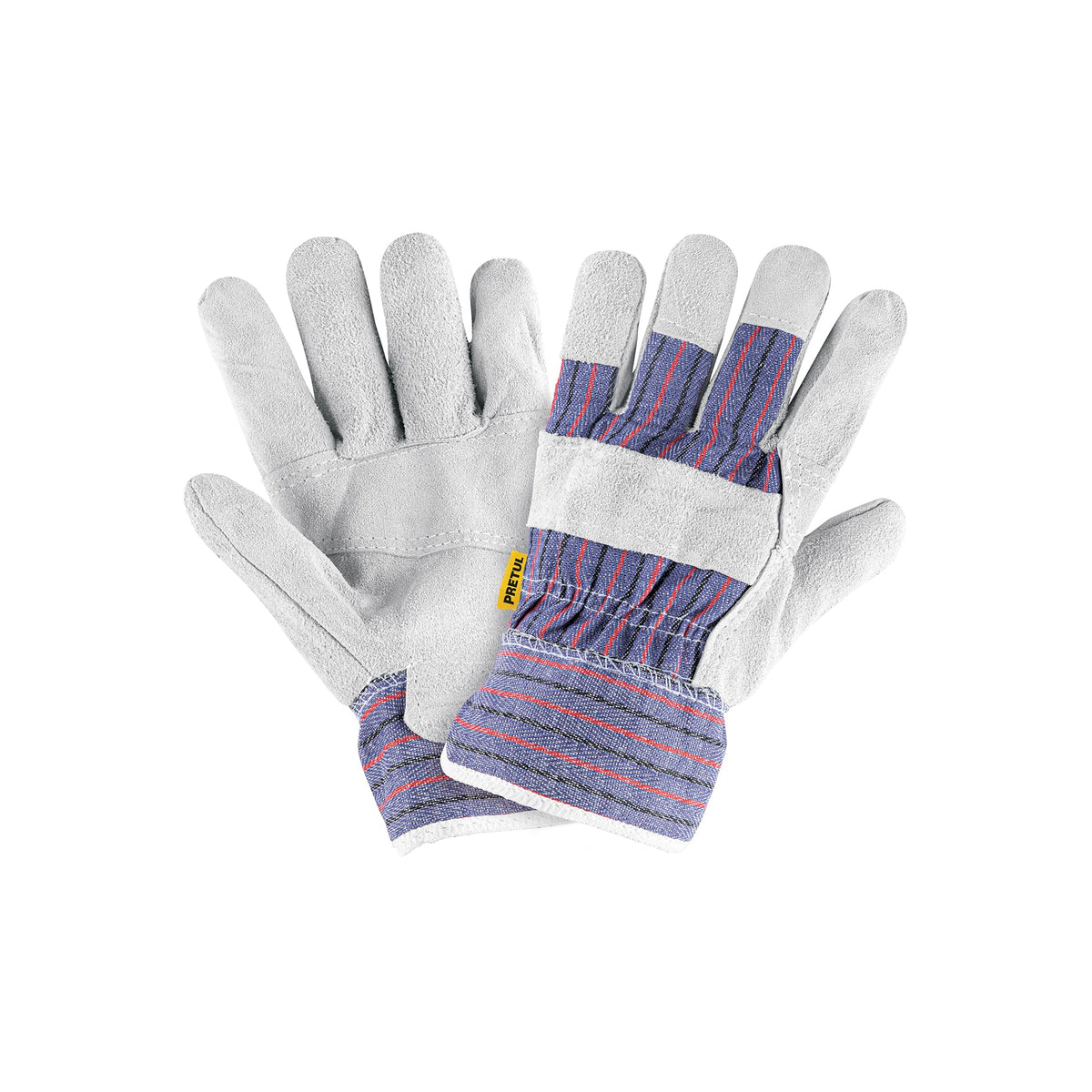 Guantes de carnaza y loneta talla grande Pretul