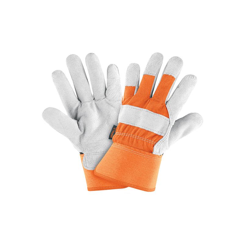 Guantes de carnaza y loneta, grande
