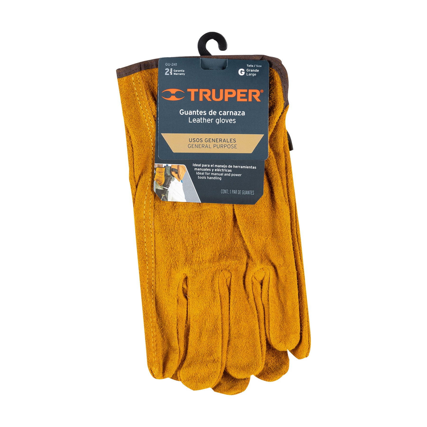 Guantes carnaza, usos generales, grandes