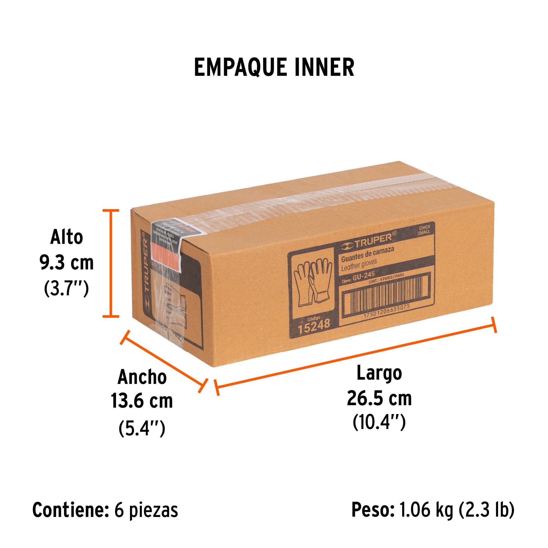 Guantes carnaza, usos generales, chicos