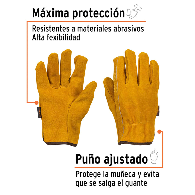 Guantes carnaza, usos generales, chicos