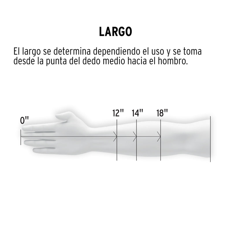 Guantes de látex industriales, XG, Truper