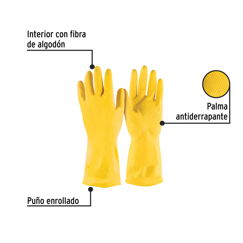 Guantes de látex para limpieza, grandes, Pretul