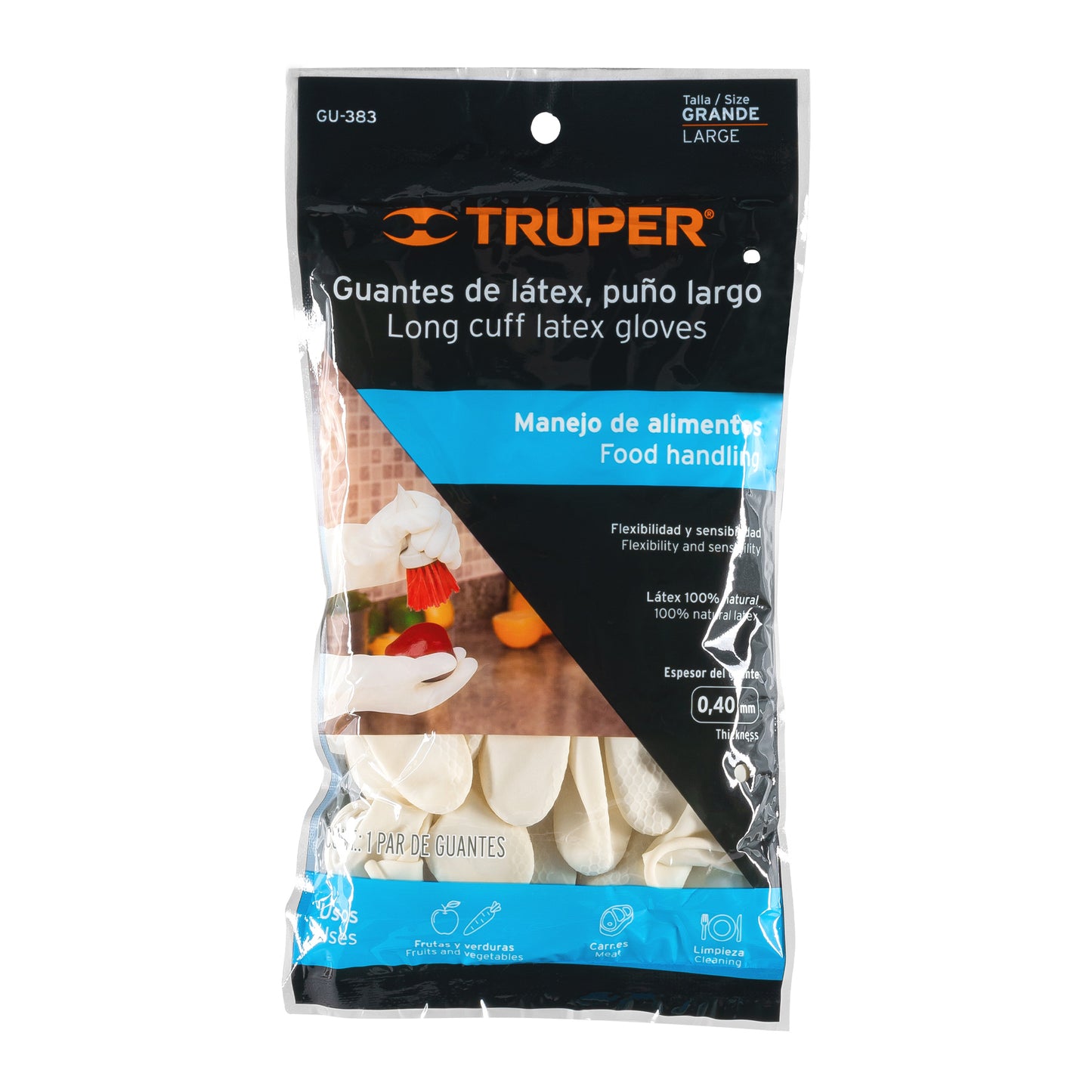 Guantes para manejo de alimentos, grandes