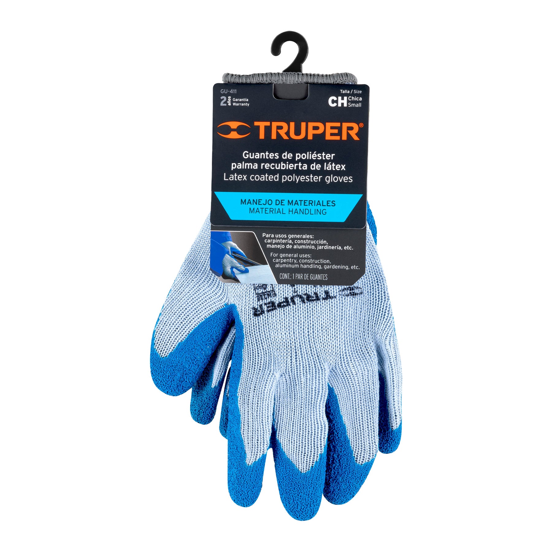 Guantes de poliéster recubiertos de latex, chicos