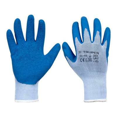 Guantes de poliéster recubiertos de latex, medianos