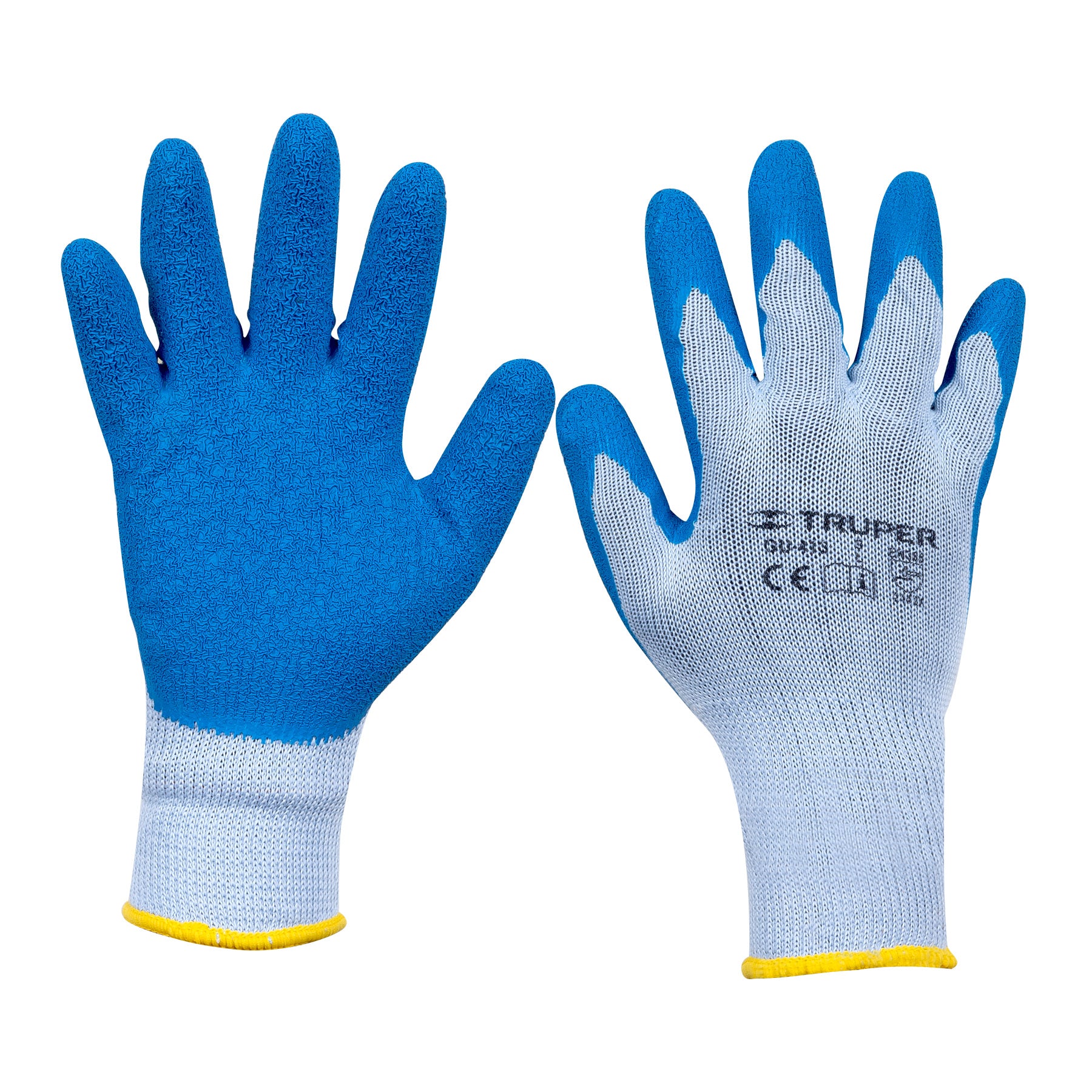 Guantes de poliéster recubiertos de latex, grandes