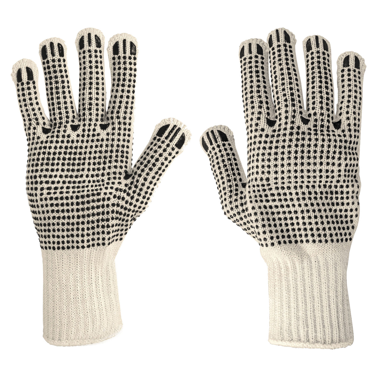 Guantes de algodón con puntos de pvc, pretul