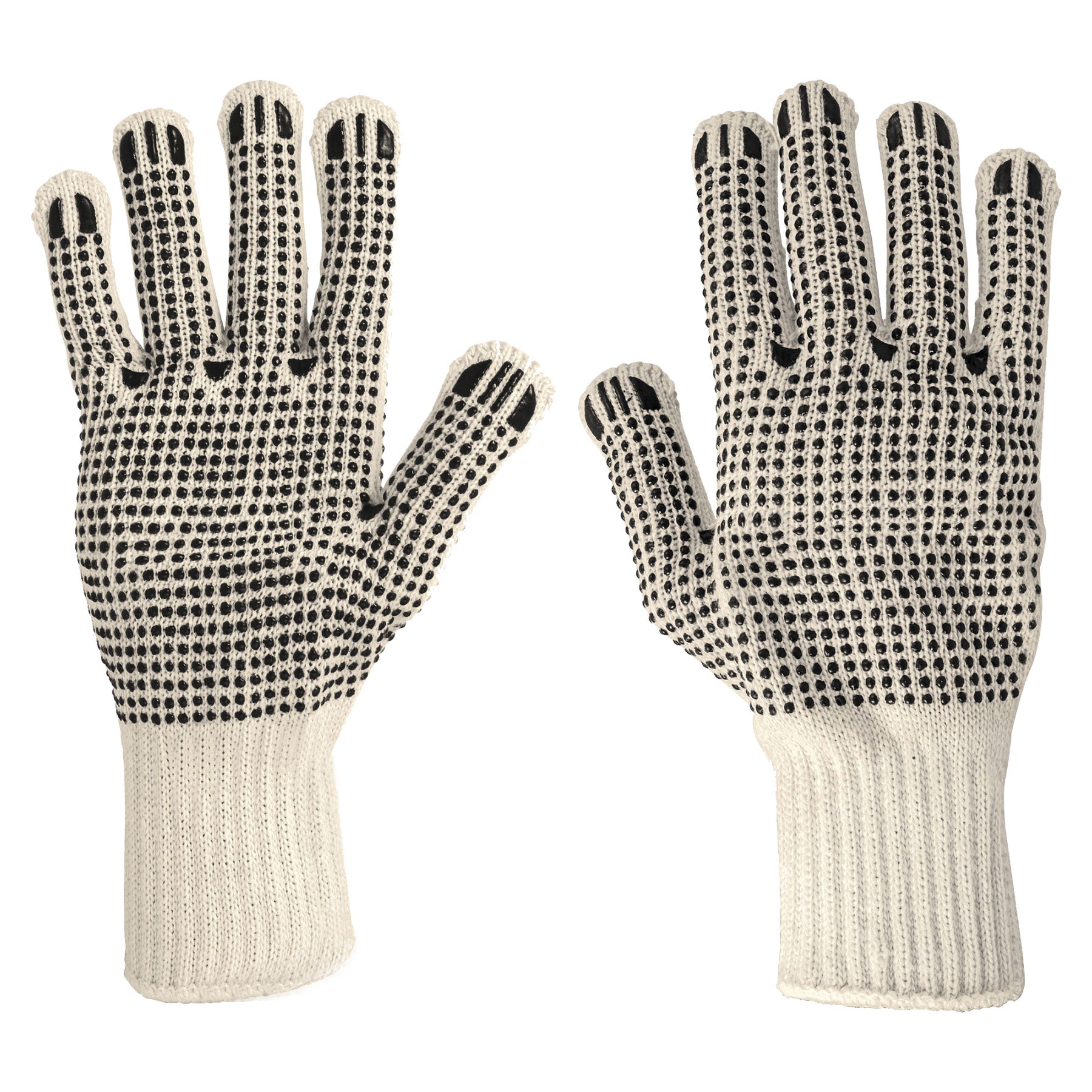 Guantes de algodón con puntos de pvc, pretul