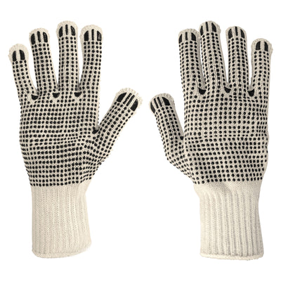 Guantes de algodón con puntos de pvc, pretul