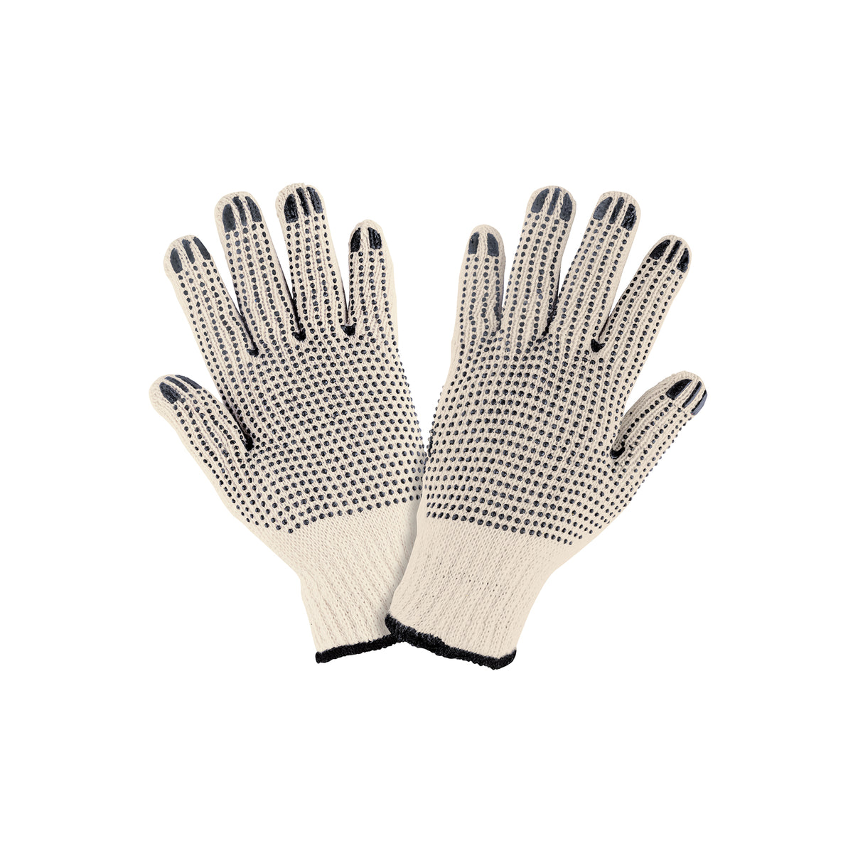 Guantes de algodón con puntos de pvc, pretul