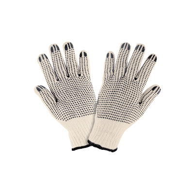 Guantes de algodón con puntos de pvc, pretul