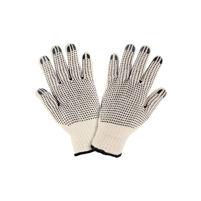 Guantes de algodón con puntos de pvc, pretul