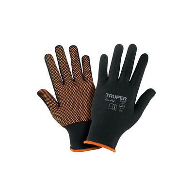 Guantes de nylon con puntos de PVC en palma, medianos