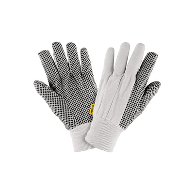 Guantes de algodón con puntos de PVC, palmas y dorso, Pretul