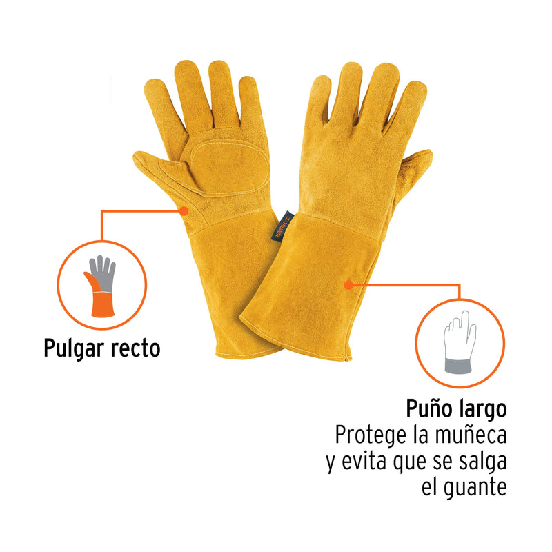Guantes de carnaza, largo sustituto 14241