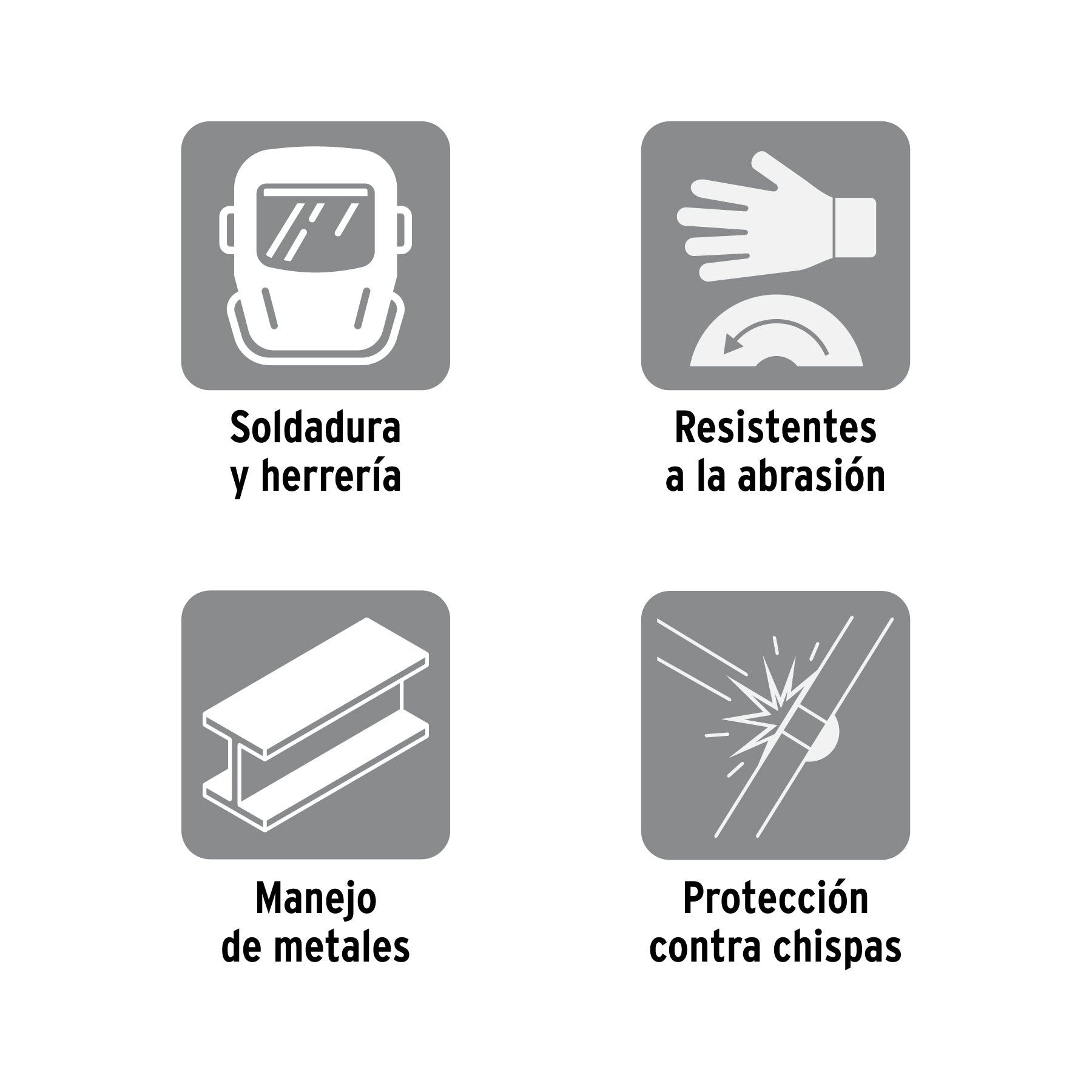 Guantes de carnaza, corto