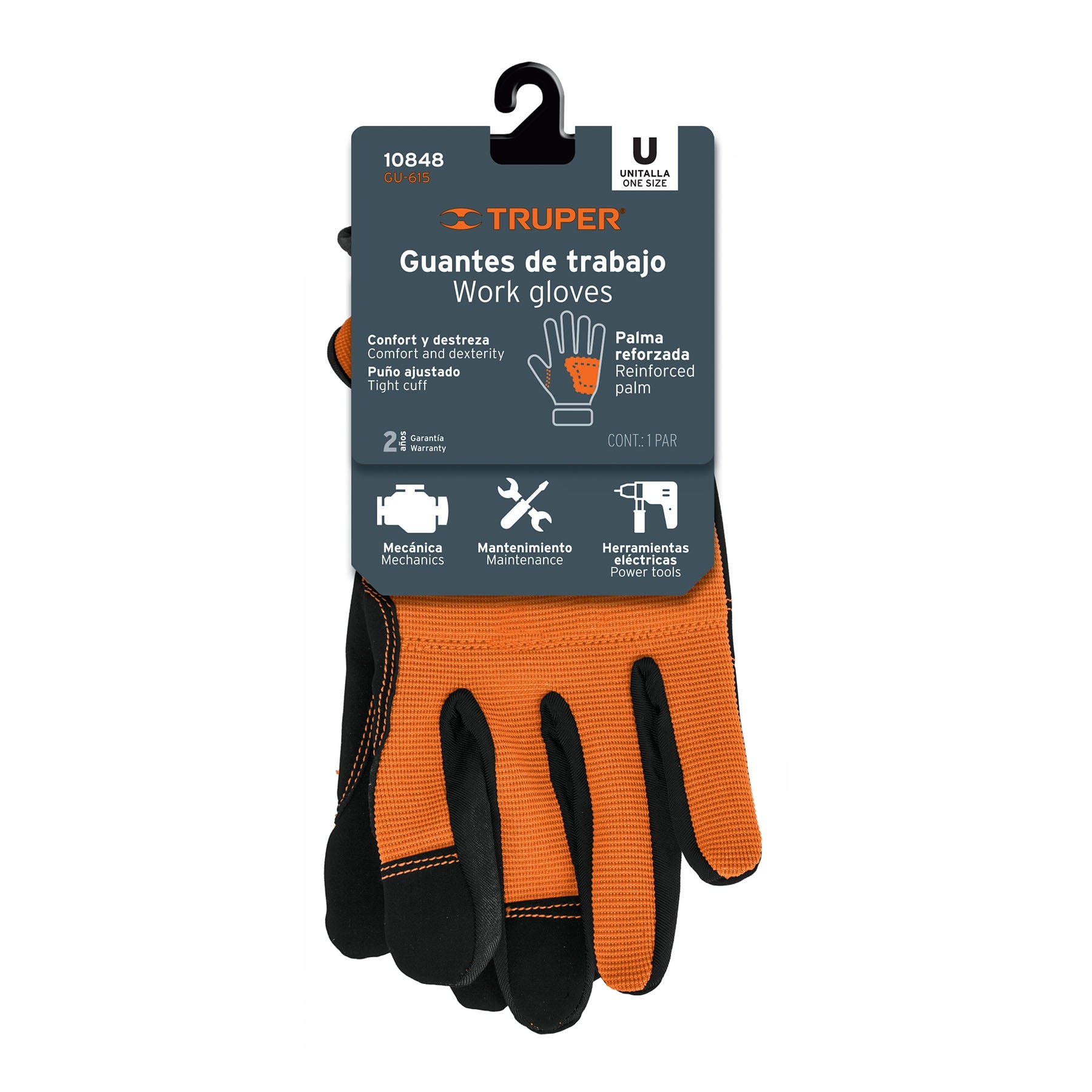 Guantes para mecánico, palma reforzada