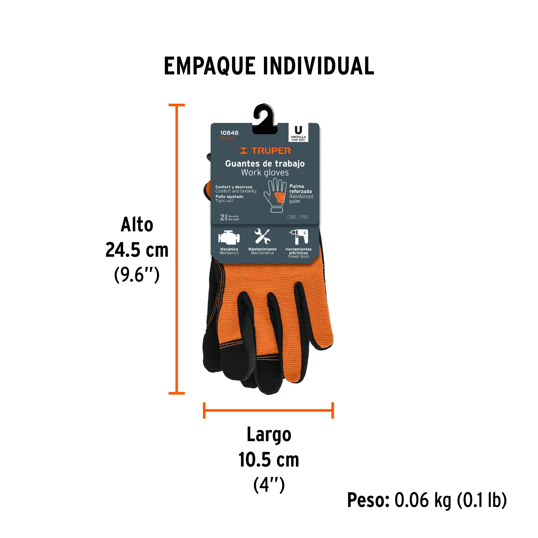 Guantes para mecánico, palma reforzada