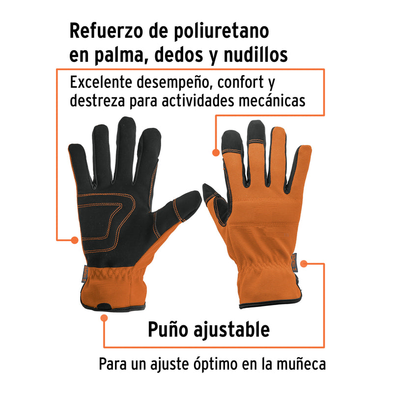 Guantes para mecánico, palma reforzada