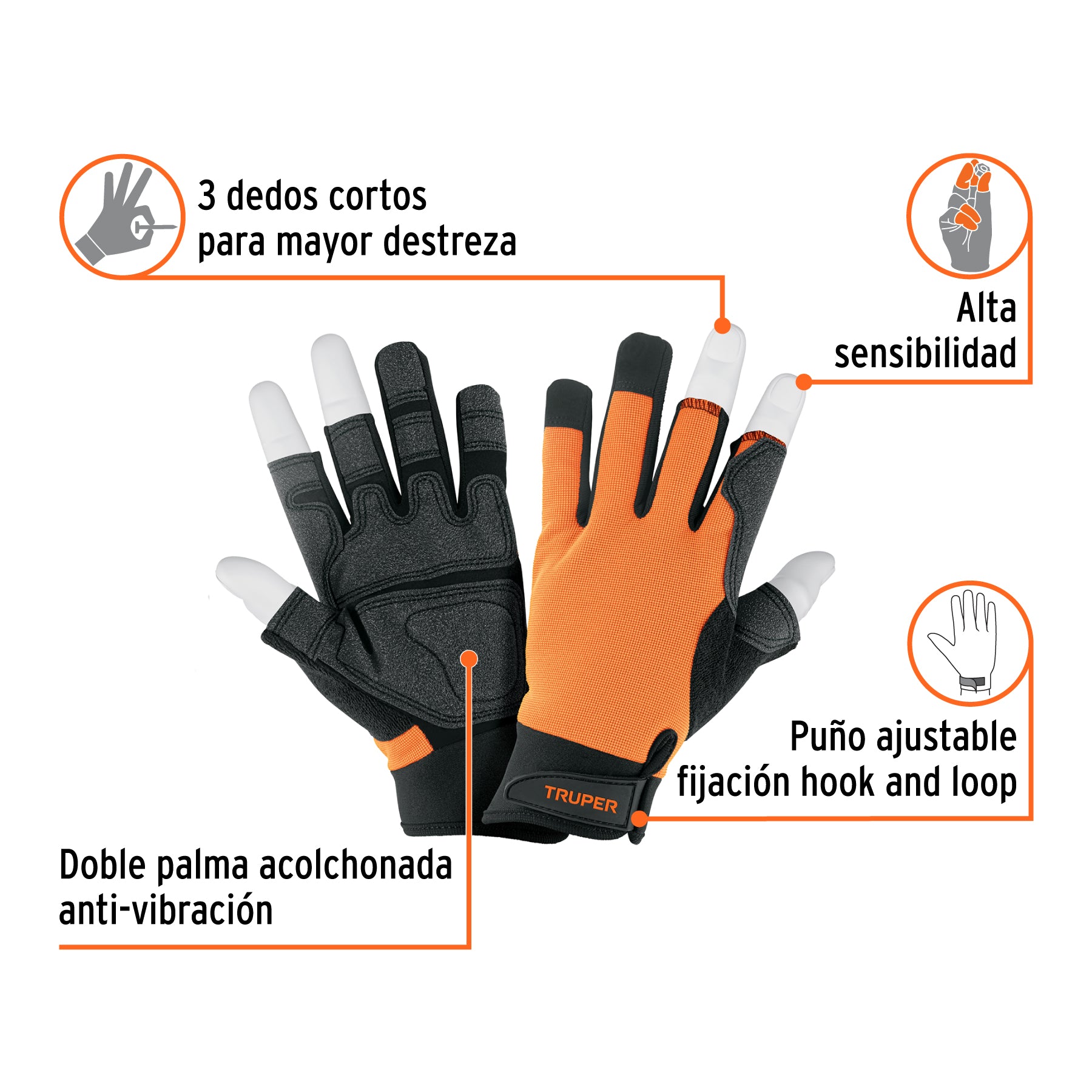 Guantes para mecánico, alta sensibilidad