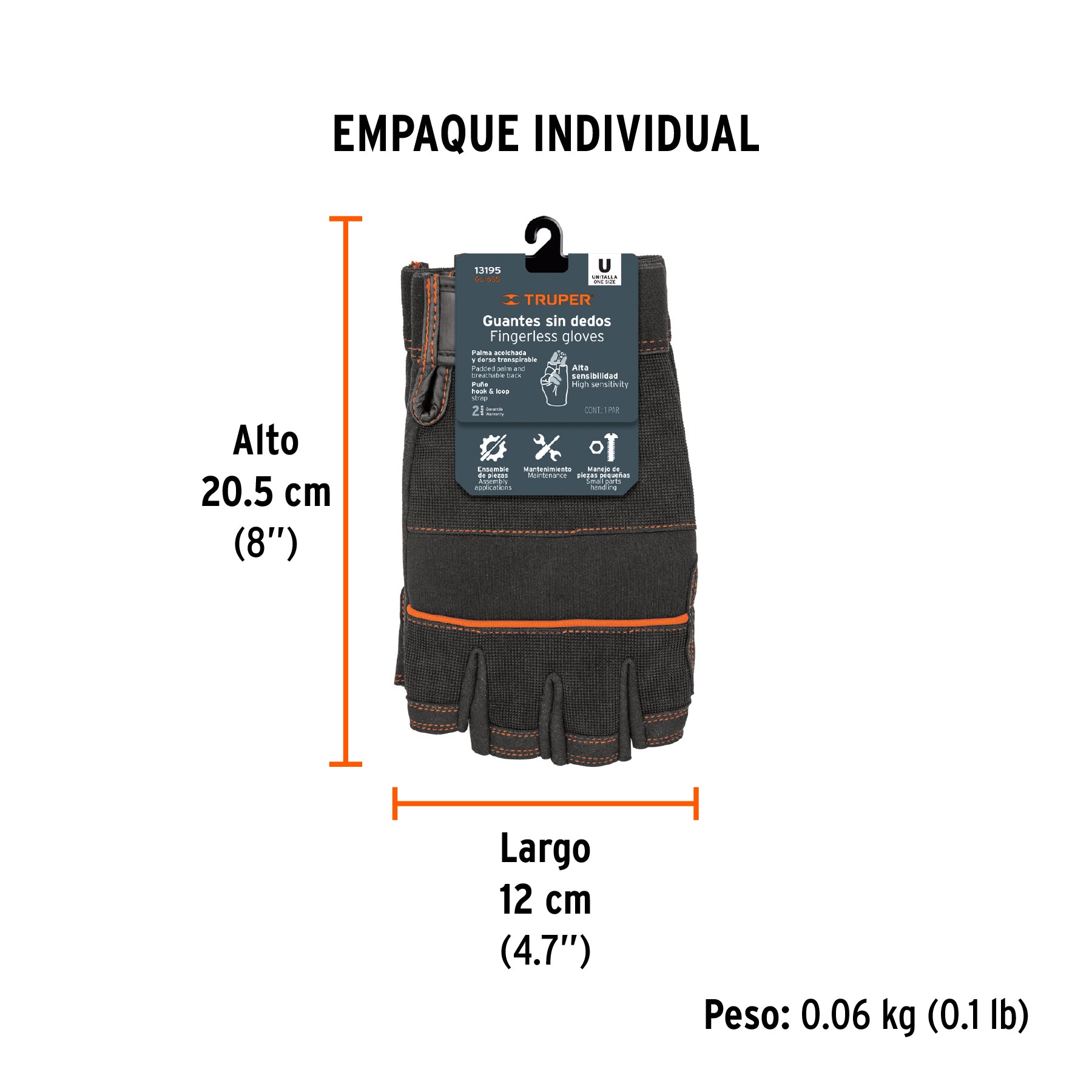 Guantes para mecánico, cortos