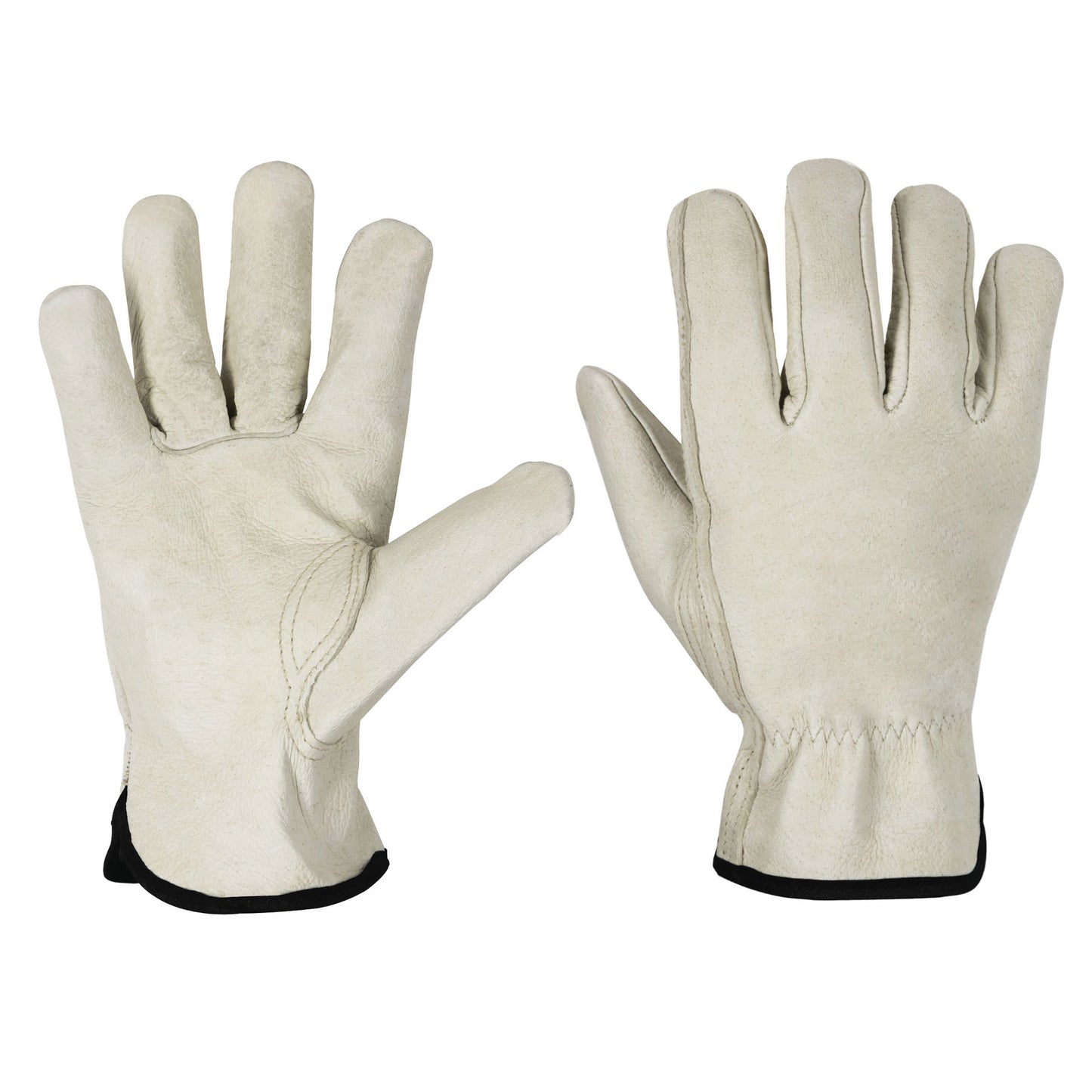 Guantes piel de cerdo con puño ajustado