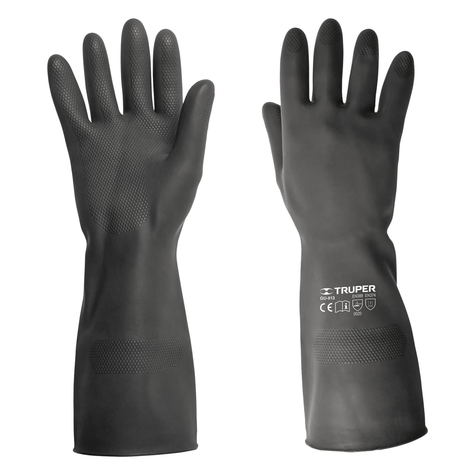 Guantes de neopreno para manejo de químicos, grandes