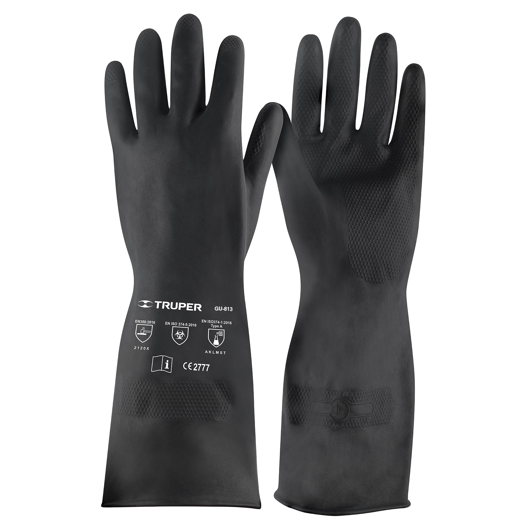 Guantes de neopreno para manejo de químicos, grandes