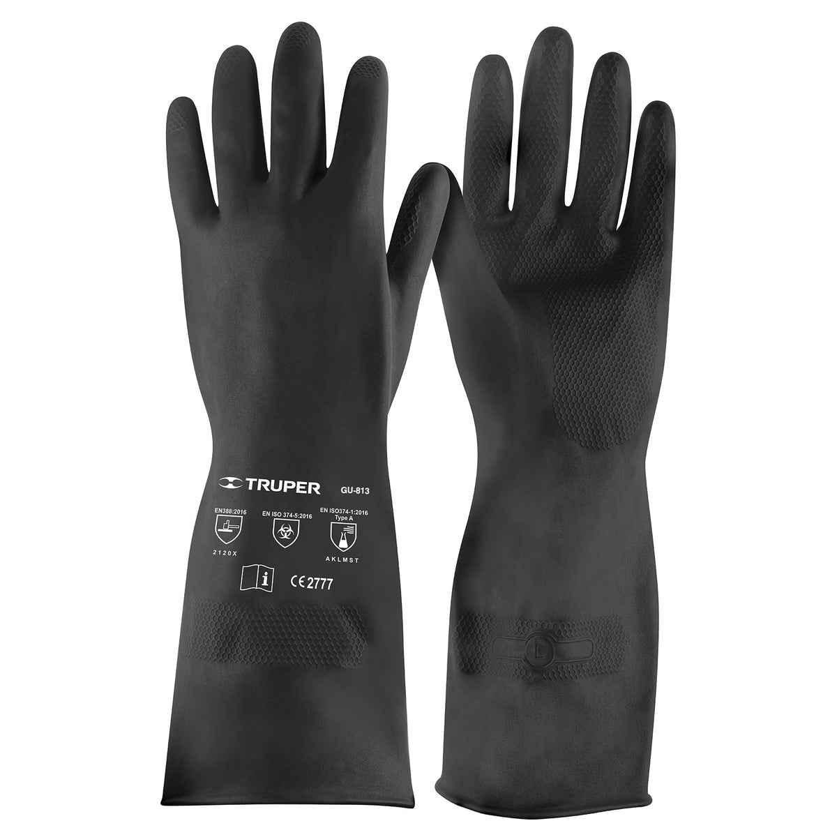 Guantes de neopreno para manejo de químicos, grandes