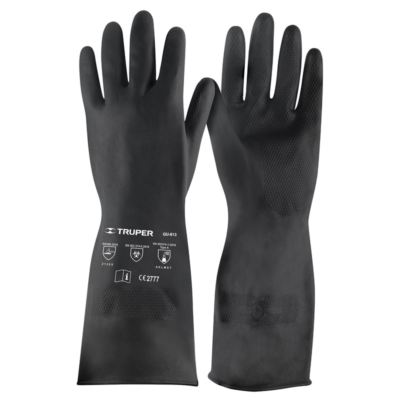 Guantes de neopreno para manejo de químicos, grandes