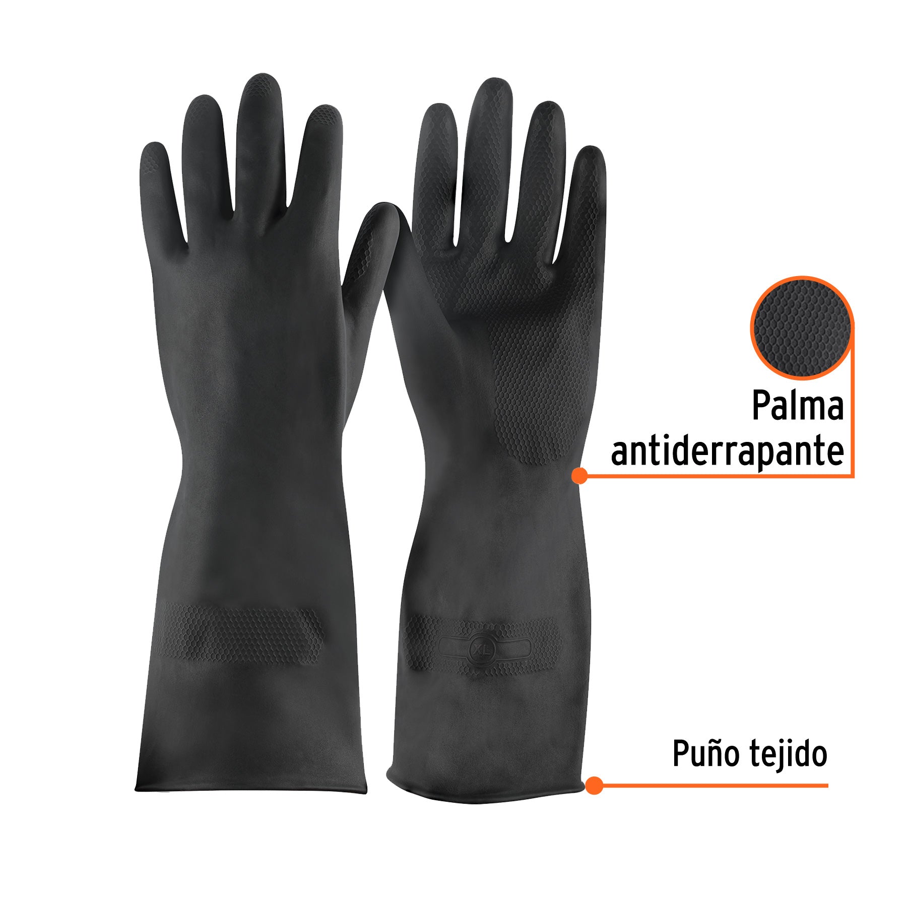 Guantes de neopreno p/manejo de químicos, XG, Truper