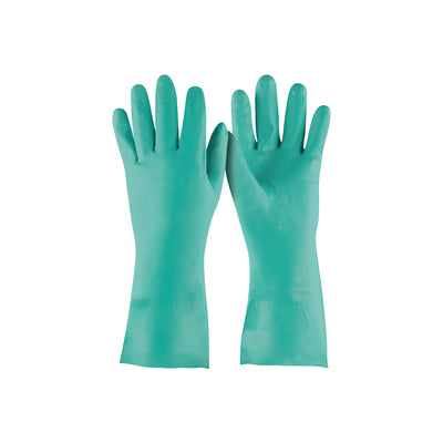 Guantes de nitrilo verde, multiusos, medianos