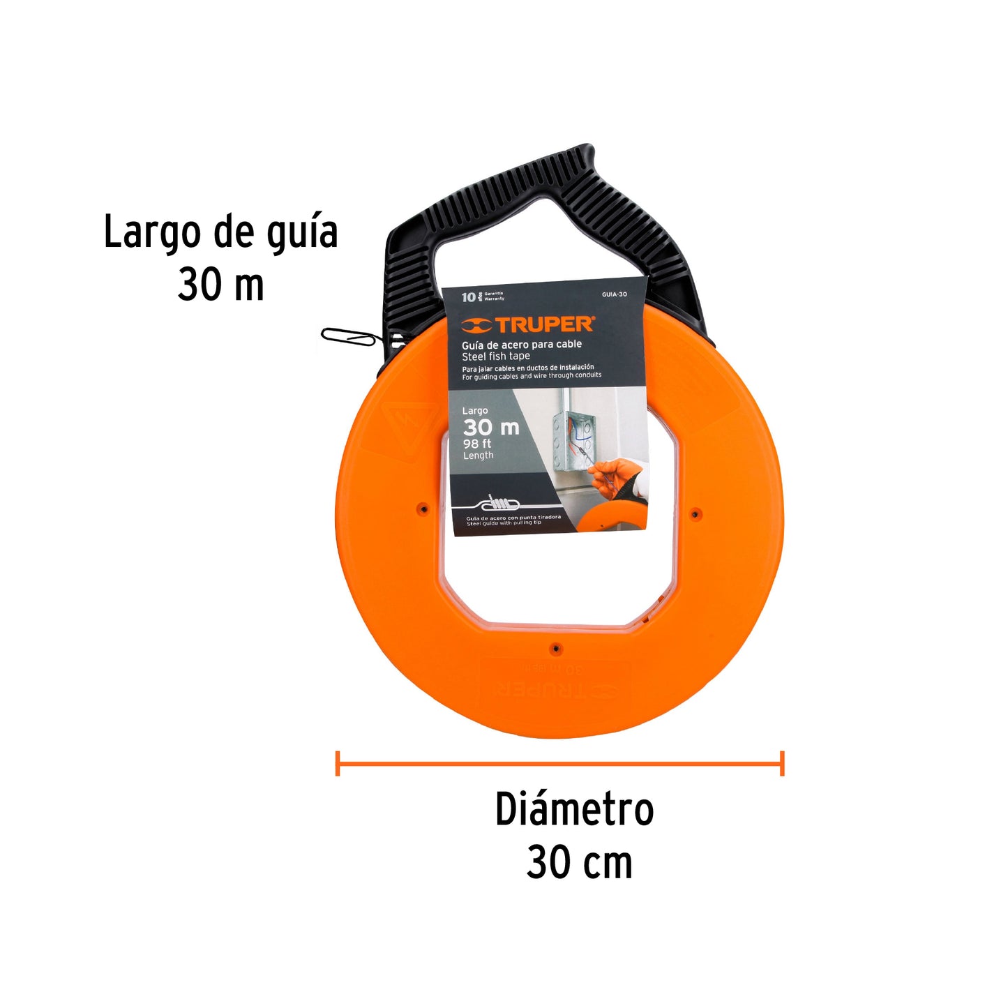 Guía para cable, 30 mts