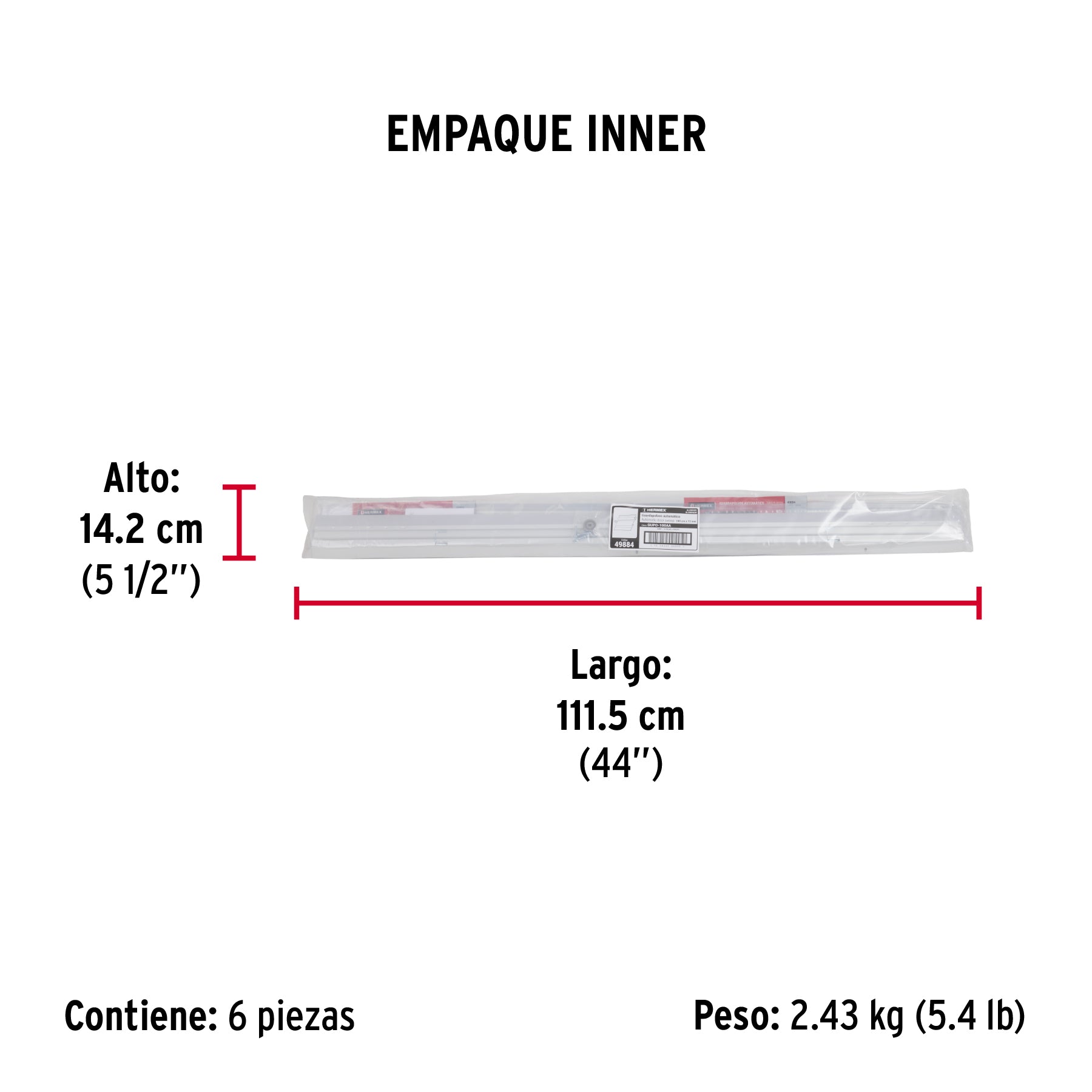 Guardapolvo automático 100 cm aluminio