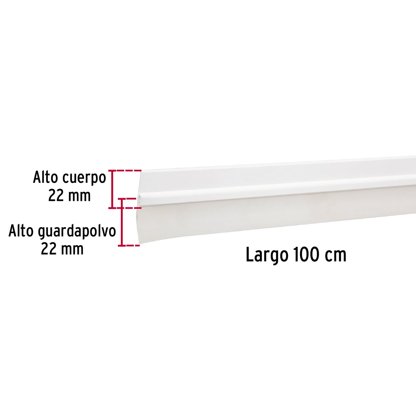 Guardapolvo, 100 cm, blanco