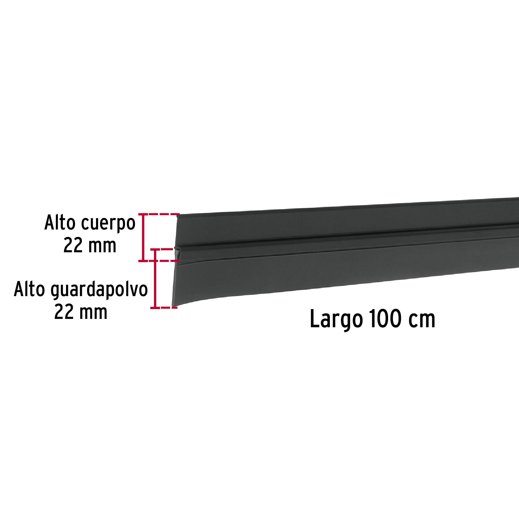 Guardapolvo, 100 cm, negro