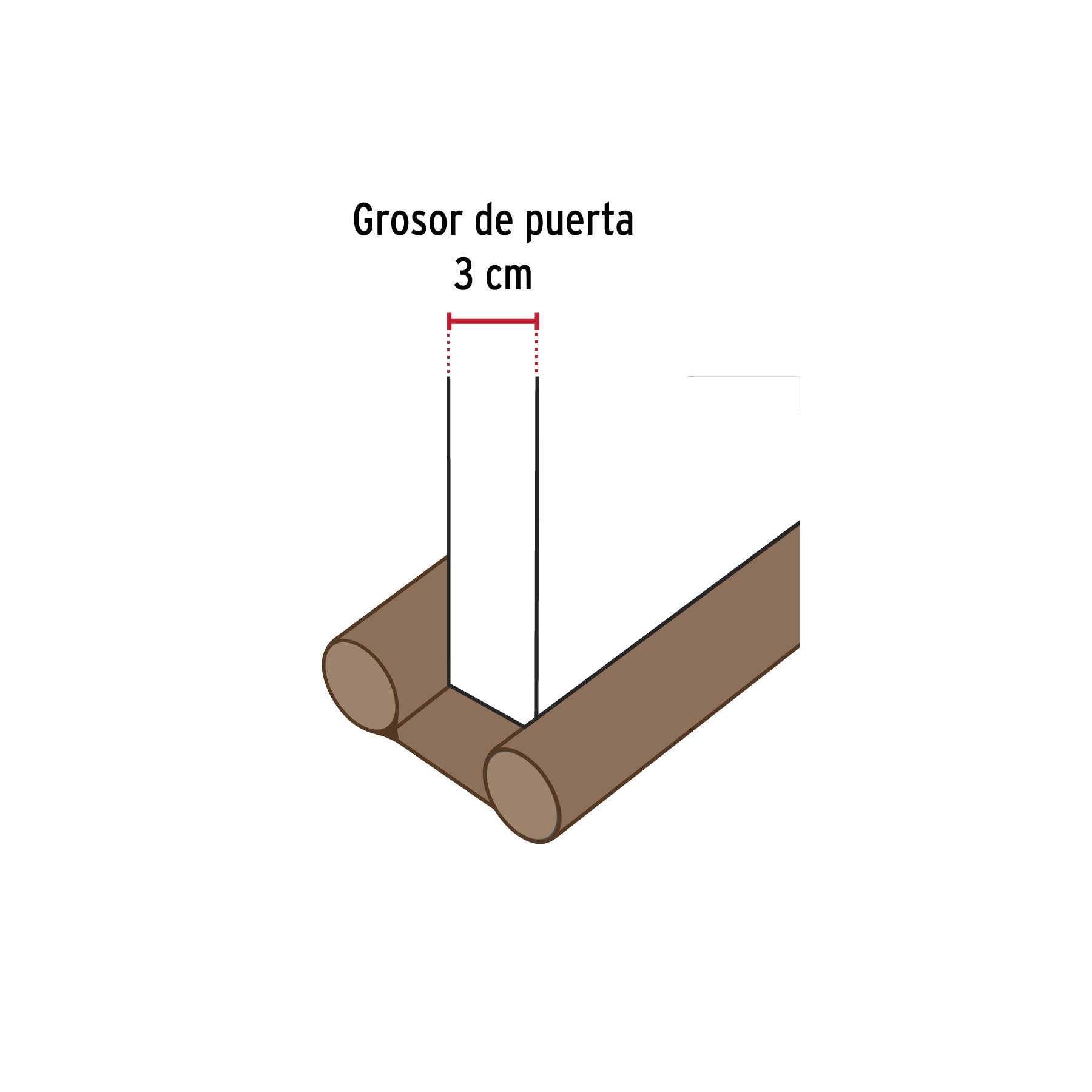 Guardapolvo con funda 100 cm, café, Hermex