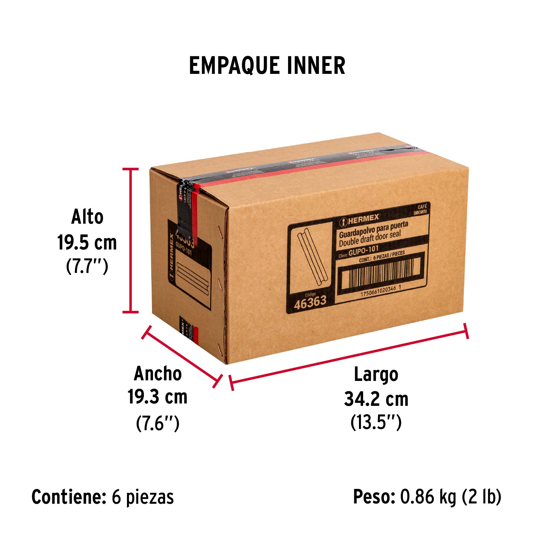 Guardapolvo con funda 100 cm, café, Hermex