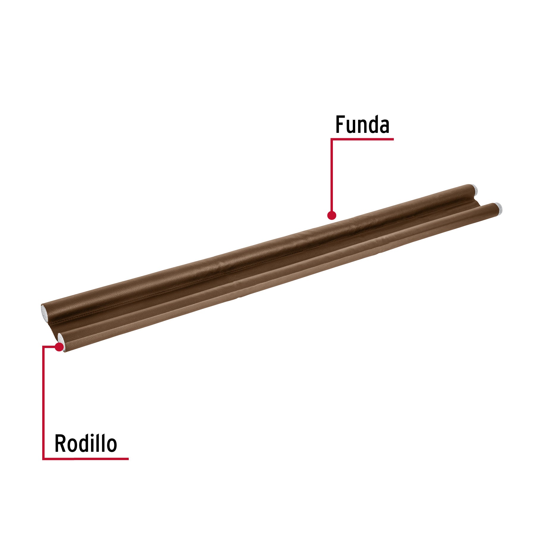 Guardapolvo con funda 100 cm, café, Hermex