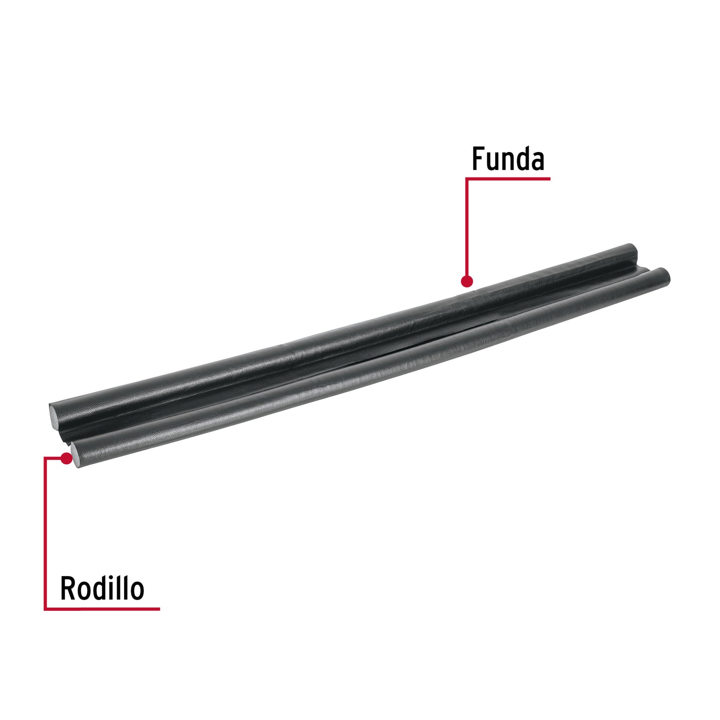 Guardapolvo con funda 100 cm, negro, Hermex