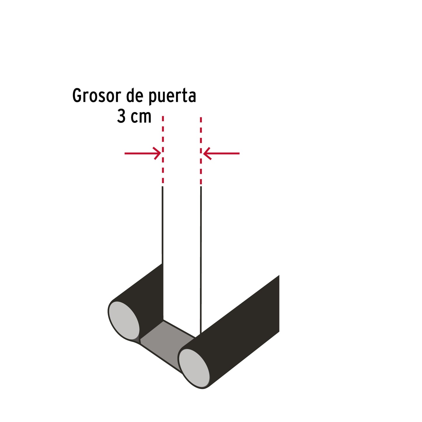 Guardapolvo con funda 100 cm, gris, Hermex