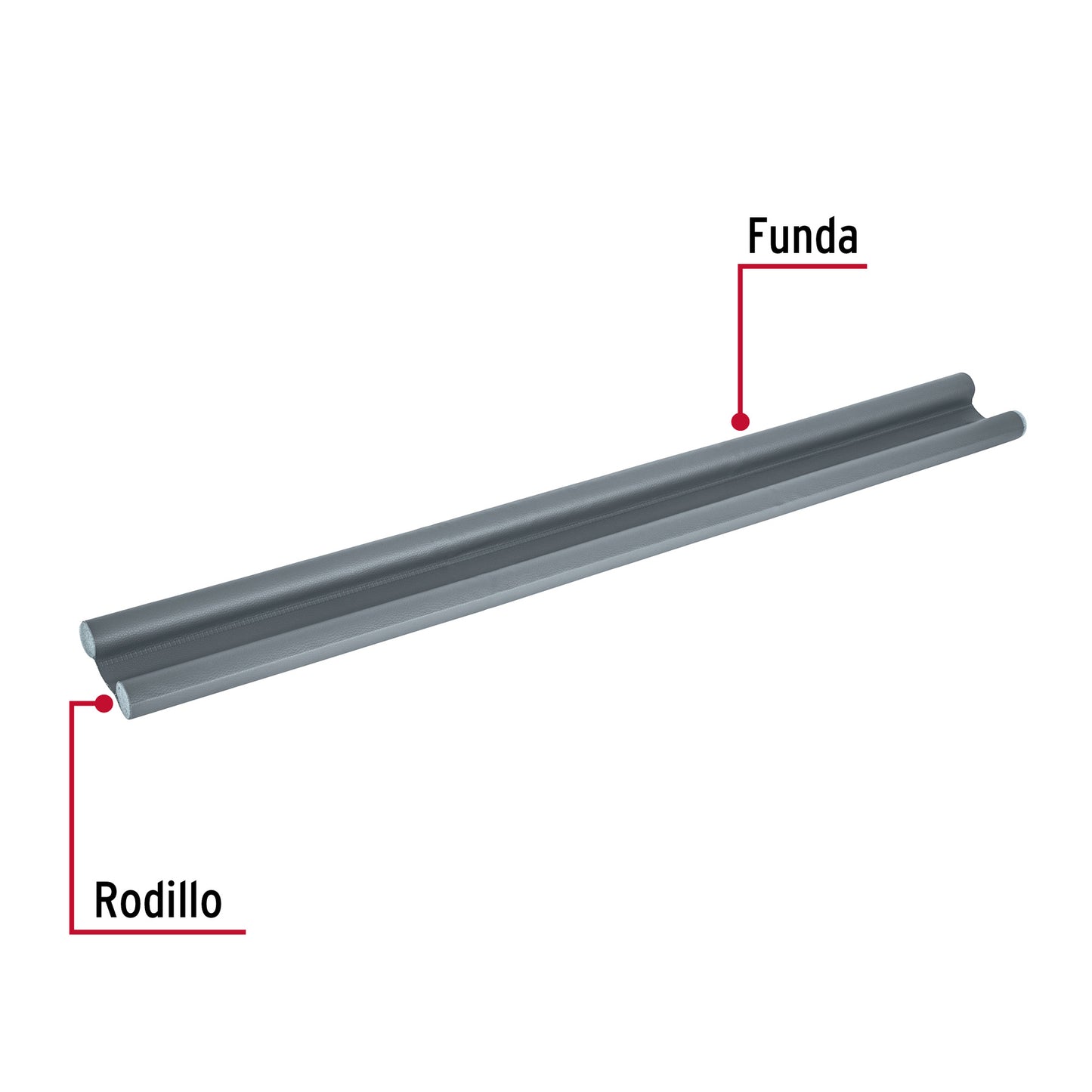 Guardapolvo con funda 100 cm, gris, Hermex