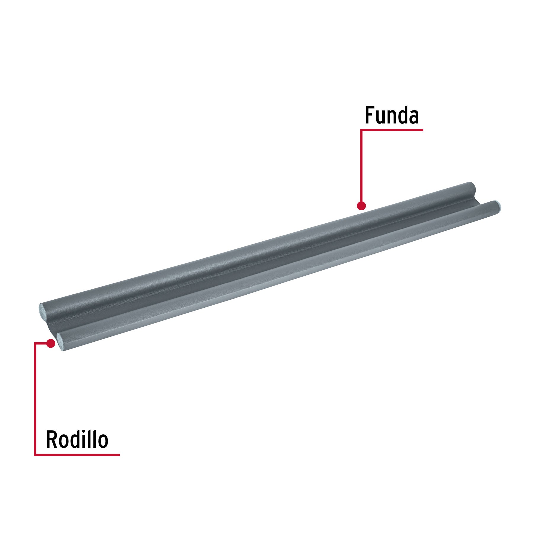 Guardapolvo con funda 100 cm, gris, Hermex