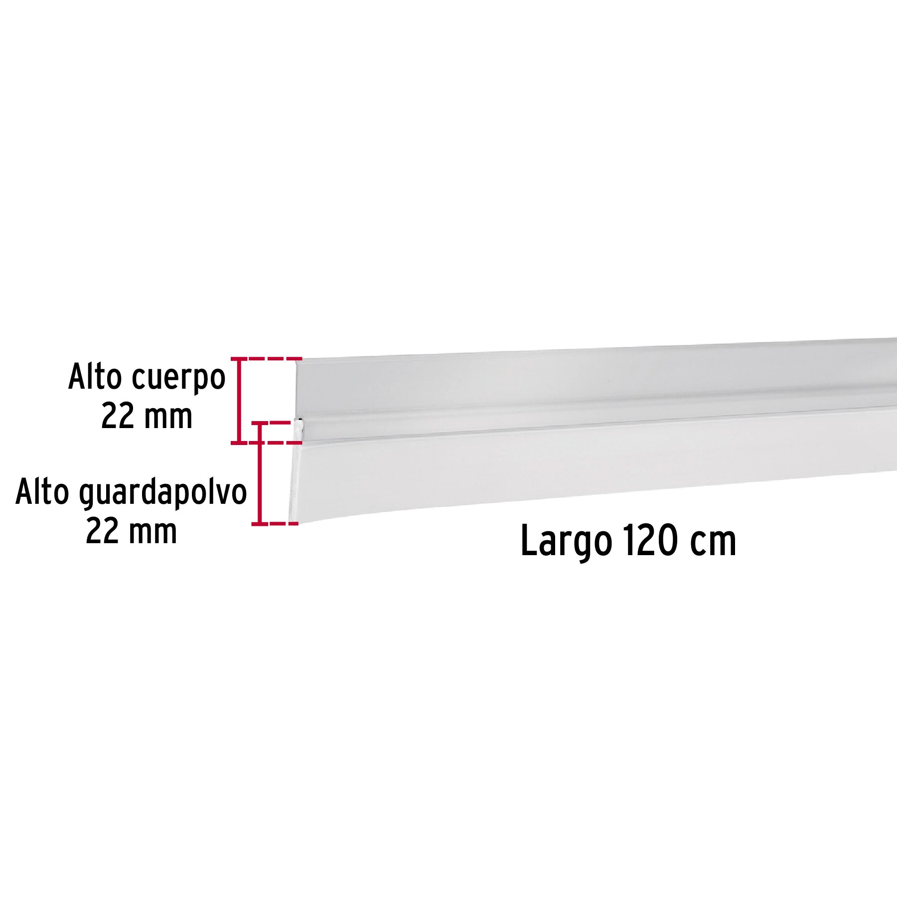 Guardapolvo, 120 cm, aluminio