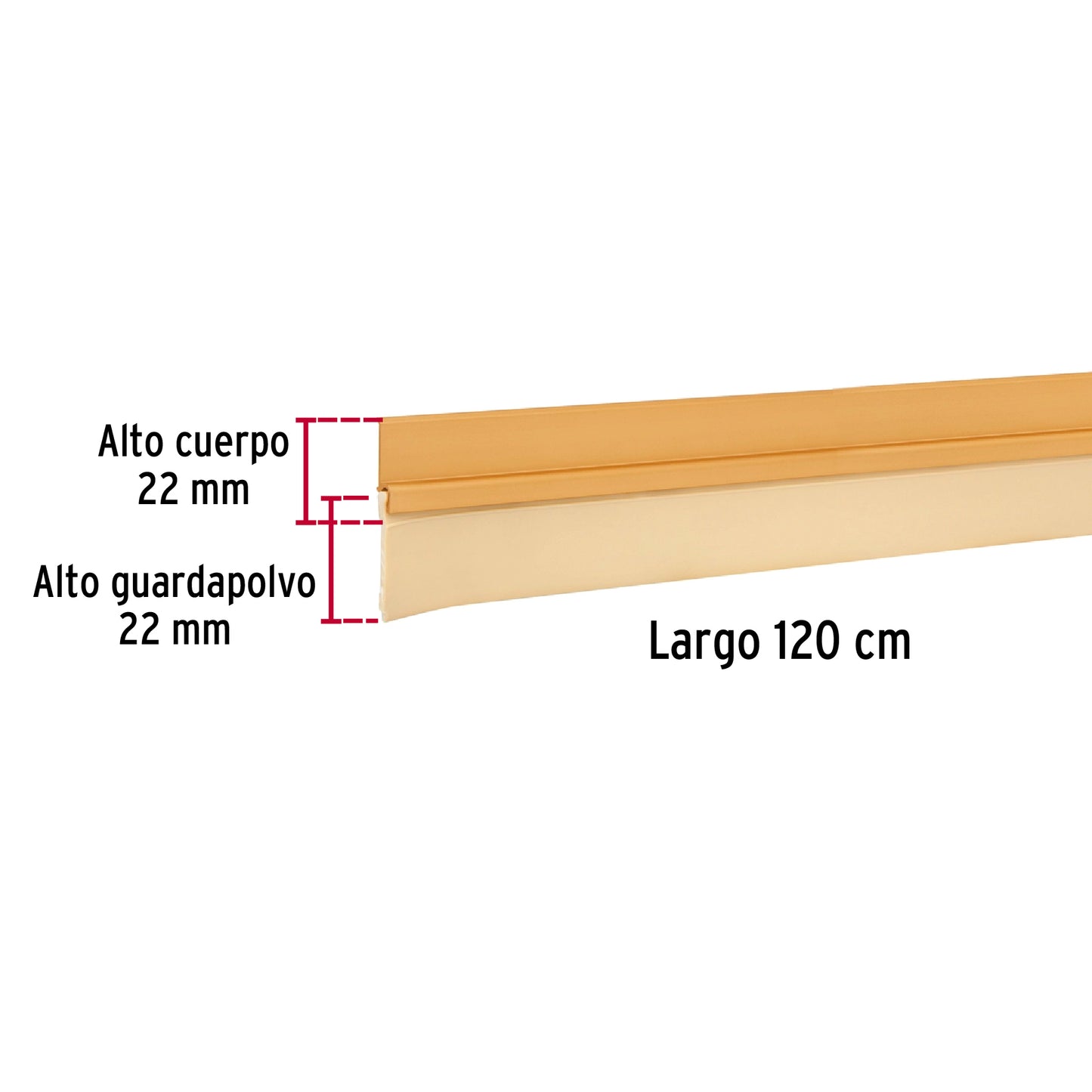 Guardapolvo, 120 cm, dorado