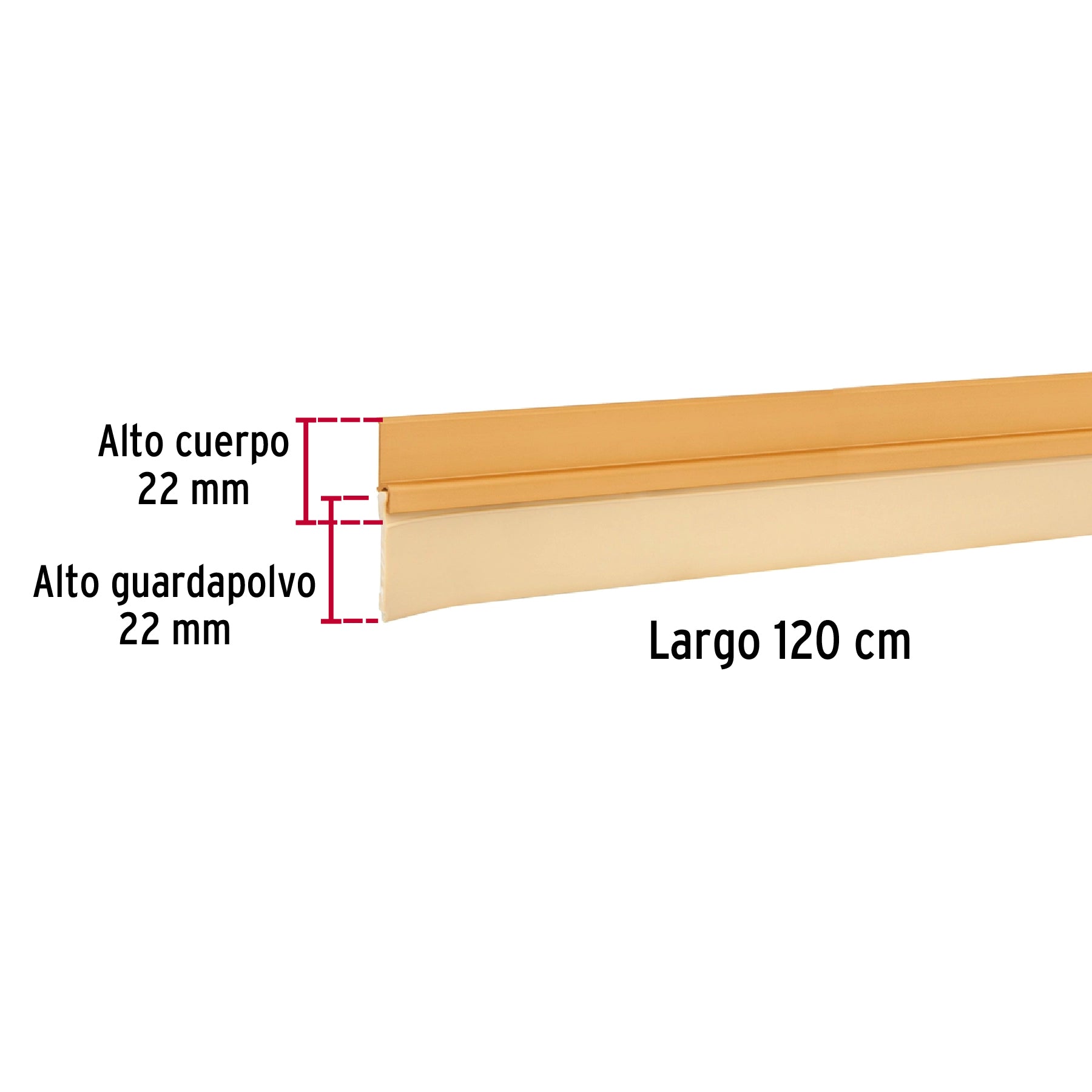Guardapolvo, 120 cm, dorado